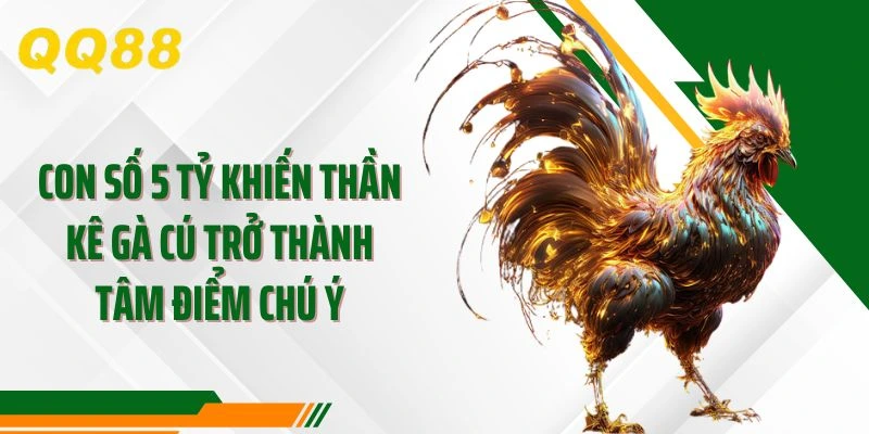 Con số 5 tỷ khiến thần kê gà cú trở thành tâm điểm chú ý